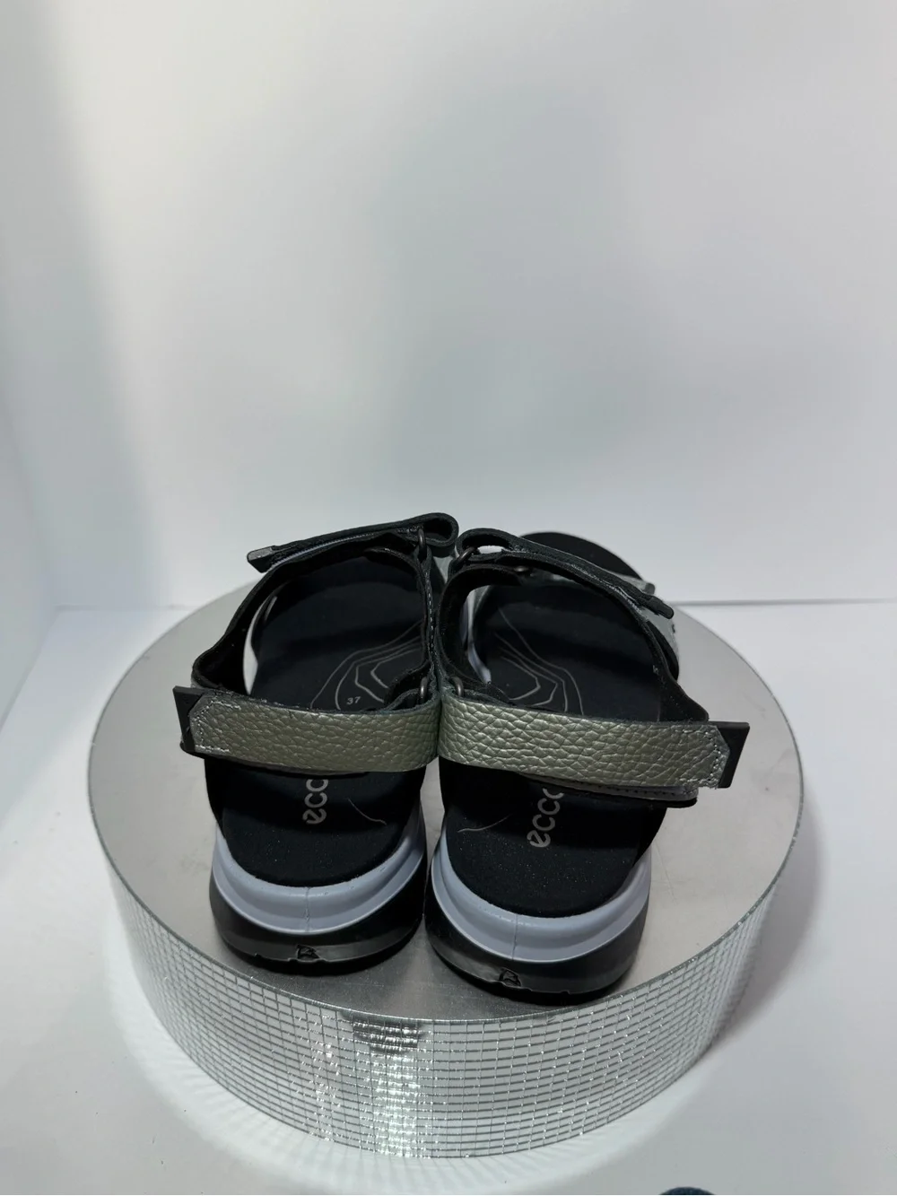 Ecco women Silver Metallic Strappy Sport Sandals size 7